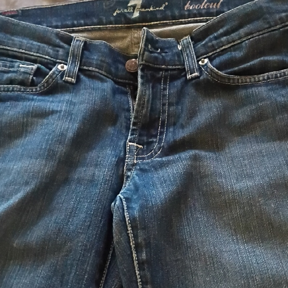 7 For All Mankind Women Size 27 Bootcut Jeans in Dark Indigo